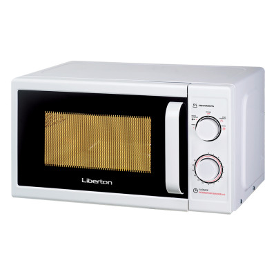 Мікрохвильова печ Liberton LMW-2075M White, 700W, 20 л, механіка, 5 рівнів потужності