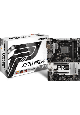 Мат.плата AM4 (X370) AsRock X370 Pro4, X370, 4xDDR4, CrossFireX, Int.Video(CPU), 6xSATA3, 2xM.2, 2xPCI-E 16x 3.0, 4xPCI-E 1x 2.0, ALC892, RTL8111GR, 7xUSB3.1/4xUSB2.0, VGA/DVI-D/HDMI, ATX