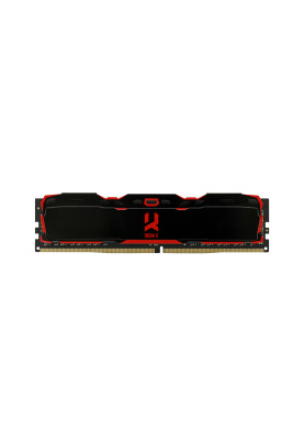 Пам'ять 8Gb DDR4, 3000 MHz, Goodram IRDM X, Black, 16-18-18-36, 1.2V, з радіатором (IR-X3000D464L16S/8G)