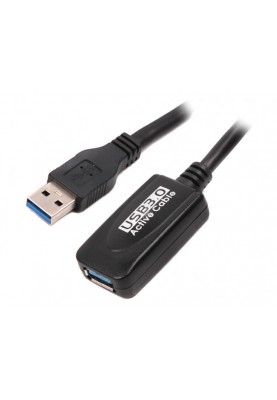 Кабель-подовжувач USB3.0 5 м Viewcon VE057 Black, AM/AF, активний