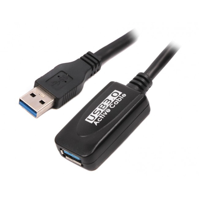 Кабель-подовжувач USB3.0 5 м Viewcon VE057 Black, AM/AF, активний