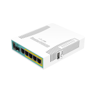 Маршрутизатор MikroTik hEX PoE, White, 5xGLan, 1xSFP, 1xUSB3.1, 114 x 137 x 29 мм (RB960PGS)