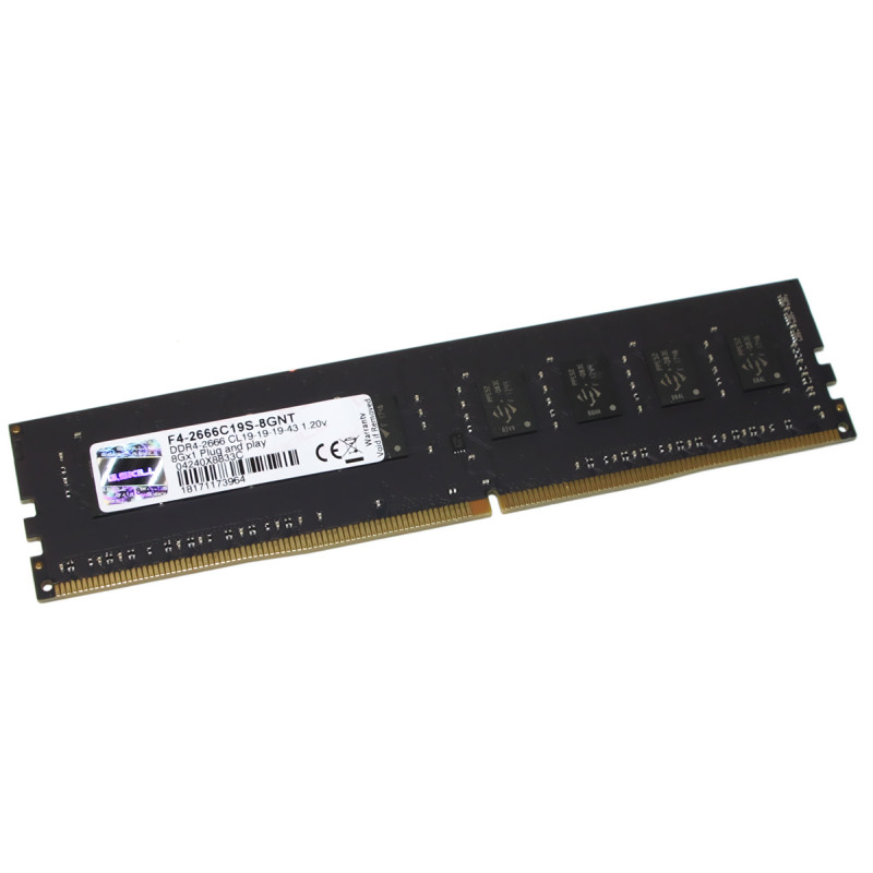 Пам'ять 8Gb DDR4, 2666 MHz, G.Skill, 19-19-19-43, 1.2V (F4-2666C19S-8GNT)
