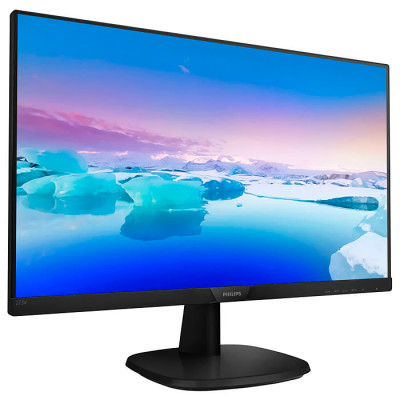 Монітор 27" Philips 273V7QJAB/00 Black, WLED, IPS, 1920x1080, 4 мс, 250 кд/м²,  1000:1, 178°/178°, VGA/DP/HDMI