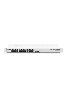 Комутатор MikroTik CSS326-24G-2S+RM, 24 x Gigabit Ethernet, 2 x SFP+