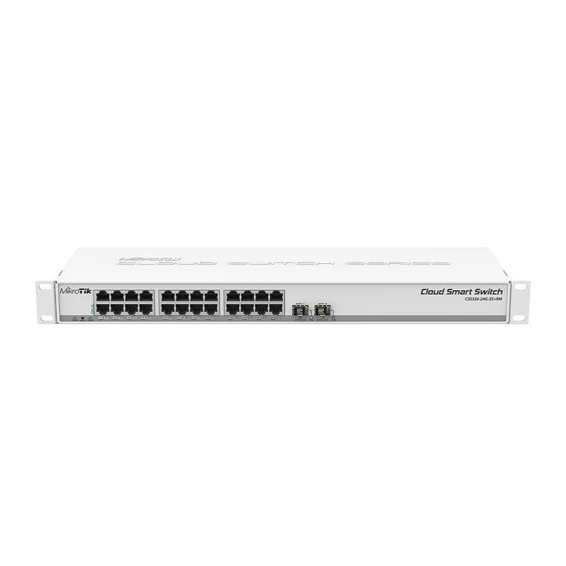 Комутатор MikroTik CSS326-24G-2S+RM, 24 x Gigabit Ethernet, 2 x SFP+