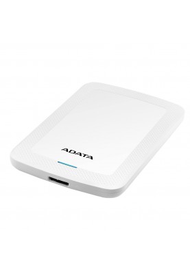 Зовнішній жорсткий диск 1Tb ADATA HV300, White, 2.5", USB 3.2 (AHV300-1TU31-CWH)