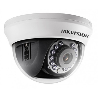 Камера HDTVI Hikvision DS-2CE56C0T-IRMMF (2.8 мм), 1 Мп, 1/3" CMOS, 720p/25 fps, 0.1 Lux, день/ніч, ІЧ підсвічування до 20 м, 98х65.4 мм