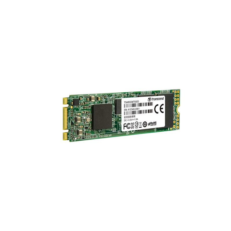 Твердотільний накопичувач M.2 480Gb, Transcend 820S, SATA3, 3D TLC, 530/480 MB/s (TS480GMTS820S)