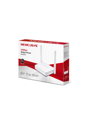 Роутер Mercusys MW301R Wi-Fi 802.11b/g/n, 300Mb, 3 LAN 10/100Mb, режим точки доступу, швидке налаштування безпеки, PoE
