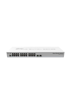 Комутатор MikroTik CRS326-24G-2S+RM, 24 x Gigabit Ethernet, 2 x SFP+