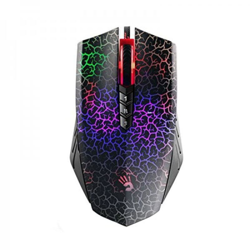 Миша Bloody A70A Black, USB, оптична (сенсор PixArt PMW3327), 1000 - 6200 dpi, 8 кнопок, 1.8 м