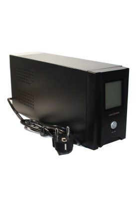 Джерело безперебійного живлення LogicPower UL650VA/390W, 2 розетки, 5 ступ. AVR, 7.5Ач12В. черный пластиковый корпус