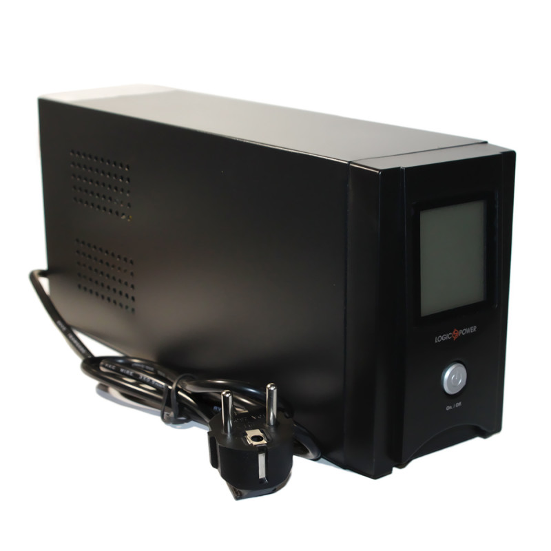 Джерело безперебійного живлення LogicPower UL650VA/390W, 2 розетки, 5 ступ. AVR, 7.5Ач12В. черный пластиковый корпус