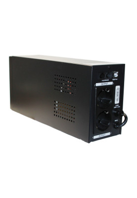 Джерело безперебійного живлення LogicPower UL650VA/390W, 2 розетки, 5 ступ. AVR, 7.5Ач12В. черный пластиковый корпус