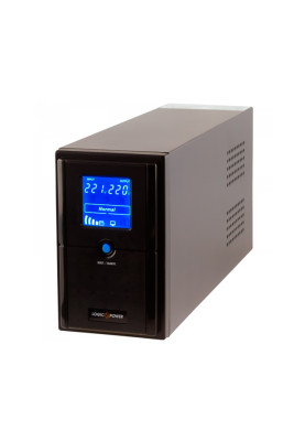 ДБЖ LogicPower LPM-UL825VA Black, 825VA, 577W, лінійно-інтерактивний, AVR, 2 розетки (Schuko), 12В/9Ач x 1 шт (4981)