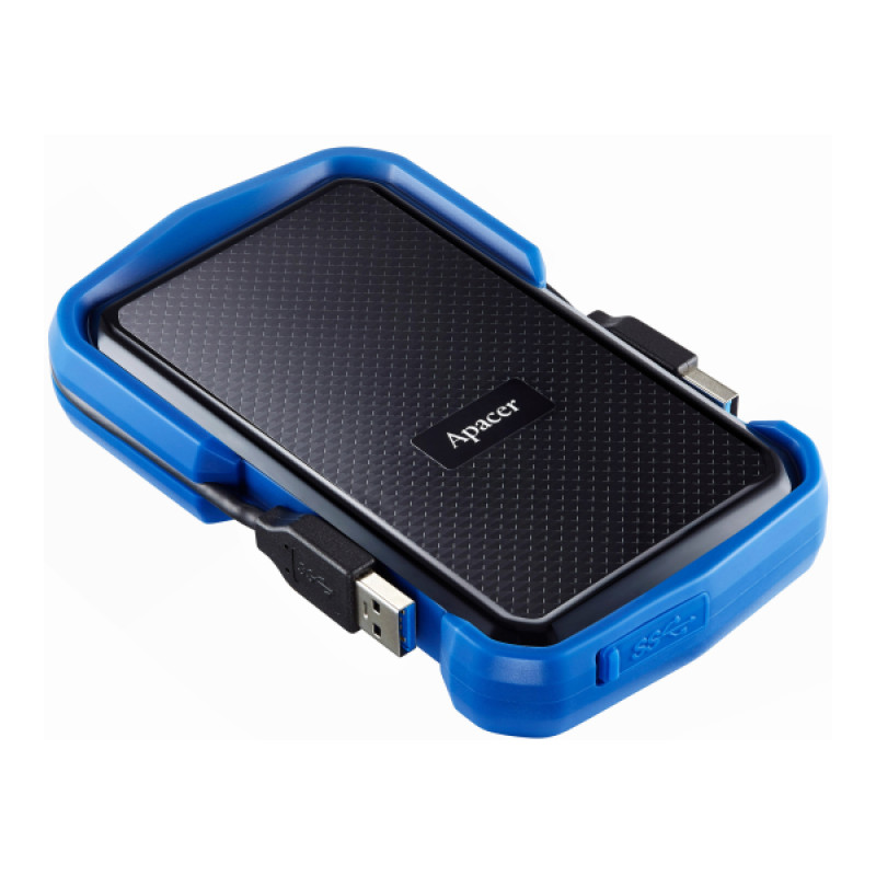 Зовнішній жорсткий диск 2Tb Apacer AC631, Black/Blue, 2.5", USB 3.1 (AP2TBAC631U-1)