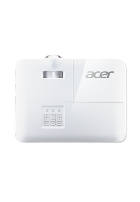 Проектор Acer S1286H, White, короткофокусний, 1024x768 (4:3), 3500 лм, 20 000:1, VGA/HDMI, DLP, 16 Вт, 313x255x113 мм, 3.1 кг, лампа OSRAM (MR.J0F)