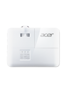 Проектор Acer S1286H, White, короткофокусний, 1024x768 (4:3), 3500 лм, 20 000:1, VGA/HDMI, DLP, 16 Вт, 313x255x113 мм, 3.1 кг, лампа OSRAM (MR.J0F)