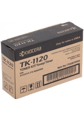 Картридж Kyocera TK-1120, Black, FS-1025/1125/1160, 3000 стор (1T02M70NX1)
