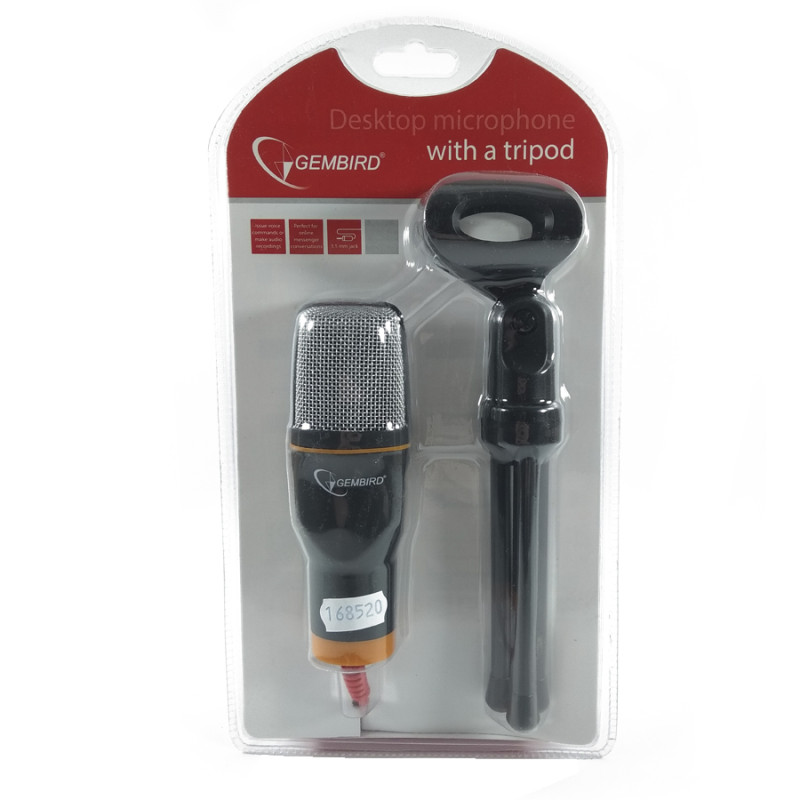 Мікрофон Gembird MIC-D-03 Black, на підставці