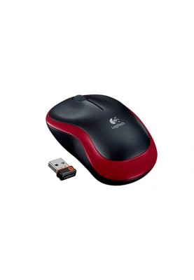 Миша Logitech M185, Red/Black, USB, бездротова, оптична, 1000 dpi, 3 кнопки, 1xAA (910-002240)