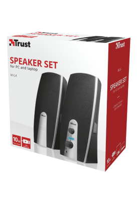 Колонки 2.0 Trust MiLa, Black, 5W, працює від USB, роз'єм для підключення навушників (16697) (пошкоджено упаковку)