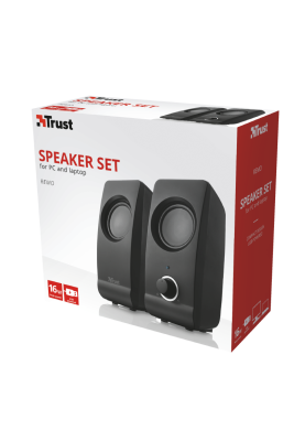Колонки 2.0 Trust Remo, Black, 8W, працює від USB, регулятор гучності на передній панелі (17595)