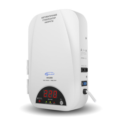 Стабілізатор Gemix SW-2000 2000VA (1400 Вт), вход. напряжение 140-260В, вых напряжение 220В +-6,8% 50 Гц, цифровые индикаторы