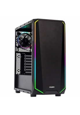 Корпус Zalman K1 (Black) Steel/Plastic, ATX, M-ATX, M-ITX Mid Tower, USB 3.0 x 2, USB 2.0 x 2, LED контролер