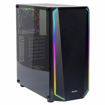 Корпус Zalman K1 (Black) Steel/Plastic, ATX, M-ATX, M-ITX Mid Tower, USB 3.0 x 2, USB 2.0 x 2, LED контролер