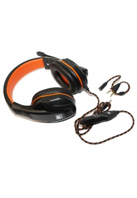 Навушники Gemix N20 Gaming Black/Orange, Mini jack, мікрофон, накладні, кабель 1.2 м