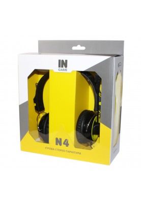Навушники Gemix N4 Gaming Black/Yellow, 2 x Mini jack (3.5 мм), накладні, кабель 1.2 м