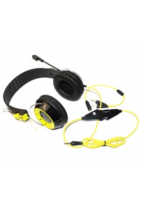 Навушники Gemix N4 Gaming Black/Yellow, 2 x Mini jack (3.5 мм), накладні, кабель 1.2 м