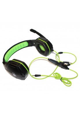 Навушники Gemix N1 Gaming Black/Green, 2 x Mini jack (3.5 мм), накладні, кабель 1.2 м