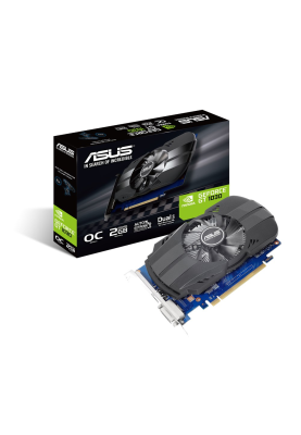 Відеокарта GeForce GT1030, Asus, OC, 2Gb GDDR5, 64-bit, DVI/HDMI, 1531/6008MHz (PH-GT1030-O2G)