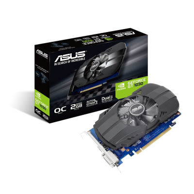 Відеокарта GeForce GT1030, Asus, OC, 2Gb GDDR5, 64-bit, DVI/HDMI, 1531/6008MHz (PH-GT1030-O2G)