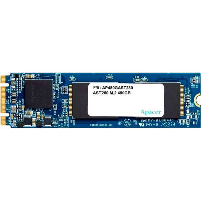 Твердотільний накопичувач M.2 480Gb, Apacer AST280, SATA3, TLC, 520/495 MB/s (AP480GAST280-1)