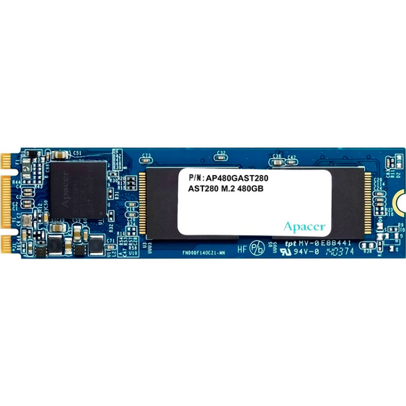 Твердотільний накопичувач M.2 480Gb, Apacer AST280, SATA3, TLC, 520/495 MB/s (AP480GAST280-1)
