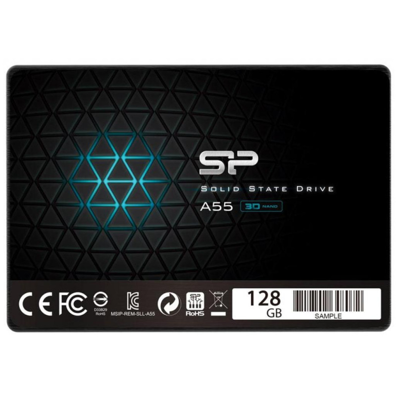 Твердотільний накопичувач 128Gb, Silicon Power Ace A55, SATA3, 2.5", 3D TLC, 530/530 MB/s (SP128GBSS3A55S25)