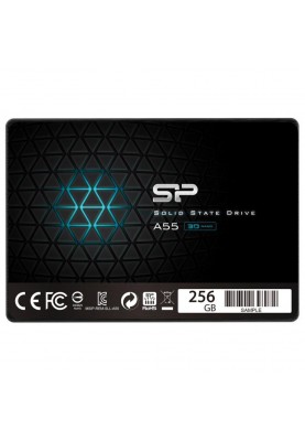 Твердотільний накопичувач 256Gb, Silicon Power A55, SATA3, 2.5", 3D TLC, 530/530 MB/s (SP256GBSS3A55S25)