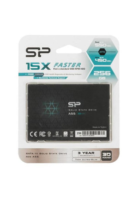 Твердотільний накопичувач 256Gb, Silicon Power A55, SATA3, 2.5", 3D TLC, 530/530 MB/s (SP256GBSS3A55S25)