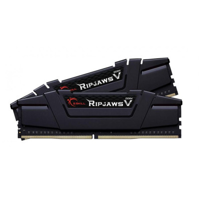 Пам'ять 16Gb x 2 (32Gb Kit) DDR4, 3200 MHz, G.Skill Ripjaws V, Black, 16-18-18-38, 1.35V, з радіатором (F4-3200C16D-32GVK)