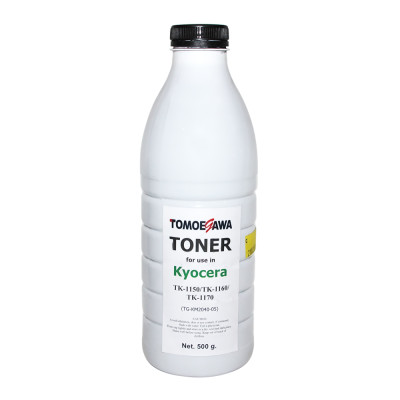 Тонер Kyocera TK-1150/1160/1170, Black, P2040/P2235, M2040/M2135/M2540, банка, 500 г, Tomoegawa (TG-KM2040-05)