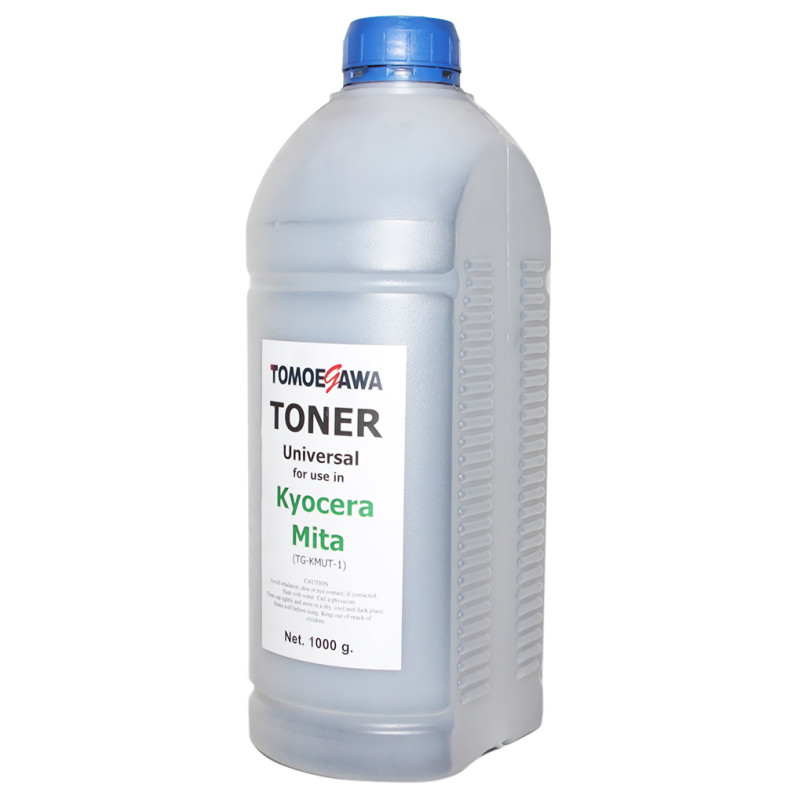 Тонер Kyocera Universal, для TK-17/18/55/65/110/112/120/140/142/160/170/410/435/437/485/1130/1140, 1 кг, Tomoegawa (TG-KMUT-1)