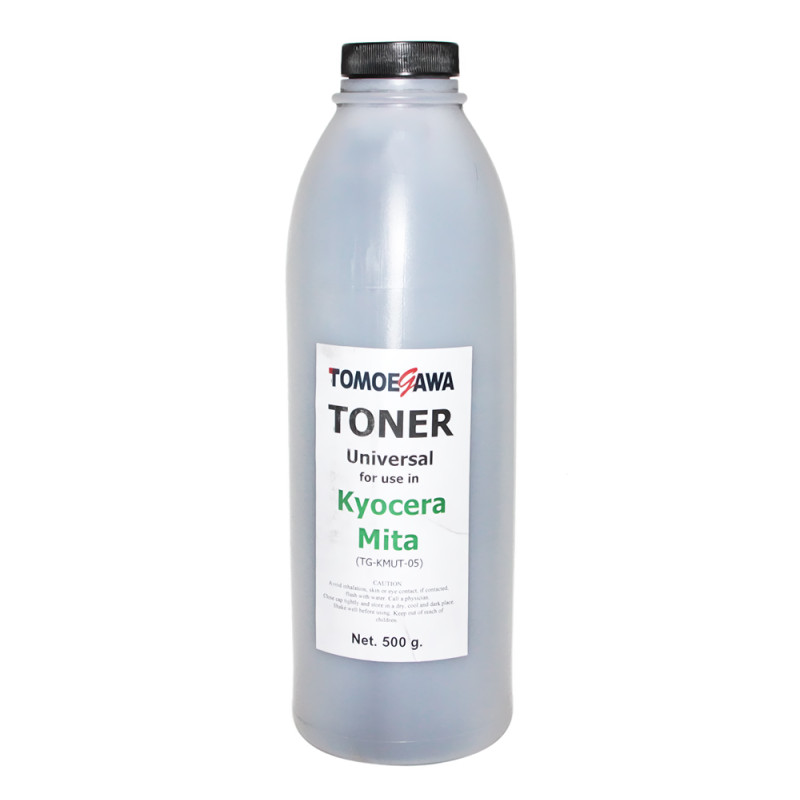 Тонер Kyocera Universal, для TK-17/18/55/65/110/112/120/140/142/160/170/410/435/437/485/1130/1140, 500 г, Tomoegawa (TG-KMUT-05)