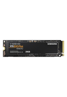 Твердотільний накопичувач M.2 250Gb, Samsung 970 Evo Plus, PCI-E 3.0 x4, MLC 3-bit, 3500/3300 MB/s (MZ-V7S250BW)