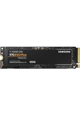 Твердотільний накопичувач M.2 500Gb, Samsung 970 Evo Plus, PCI-E 3.0 x4, MLC 3-bit, 3500/3300 MB/s (MZ-V7S500B)