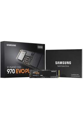 Твердотільний накопичувач M.2 500Gb, Samsung 970 Evo Plus, PCI-E 3.0 x4, MLC 3-bit, 3500/3300 MB/s (MZ-V7S500B)