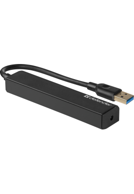 Концентратор USB 3.0 Defender Quadro Express, 4 порти, чорний